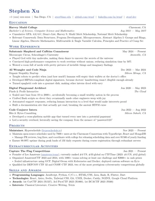 A preview of the basic-resume Typst template.