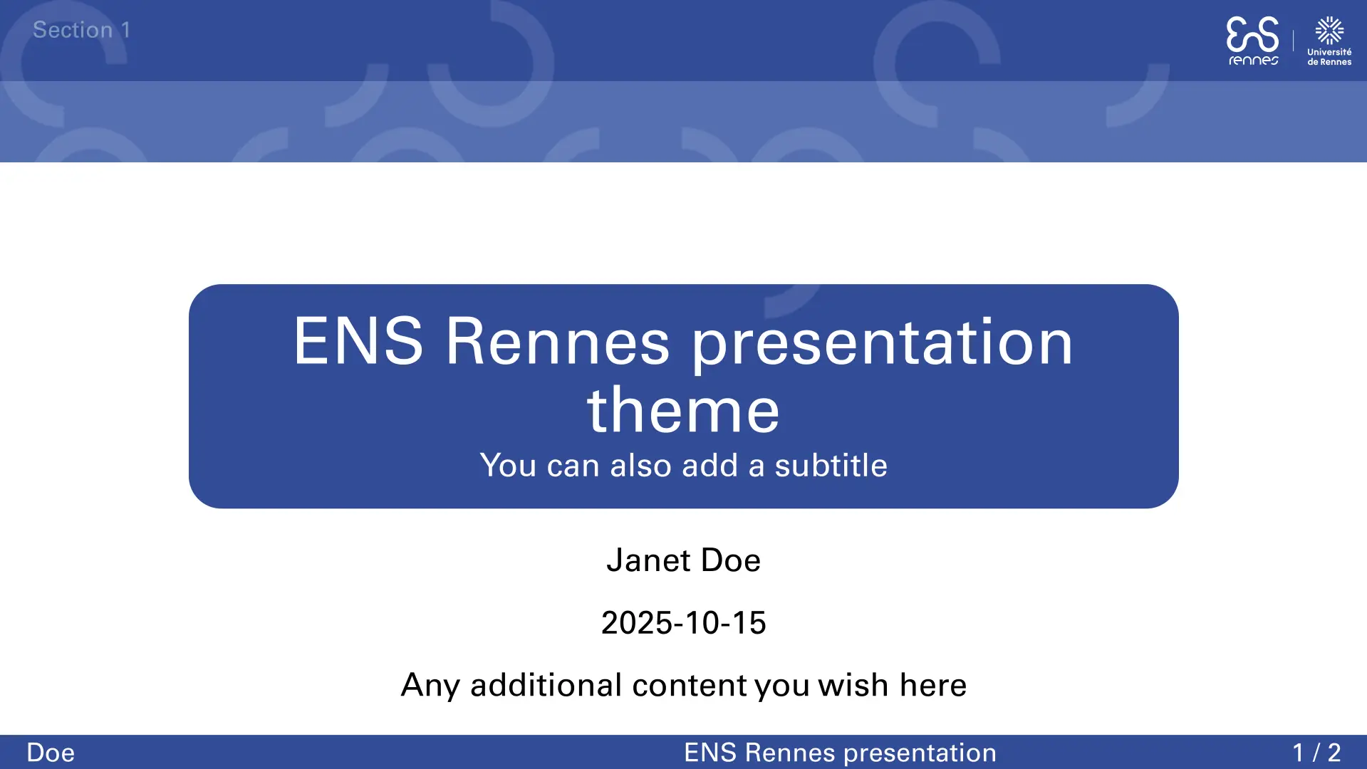 Template preview