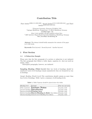 A preview of the fine-lncs Typst template.