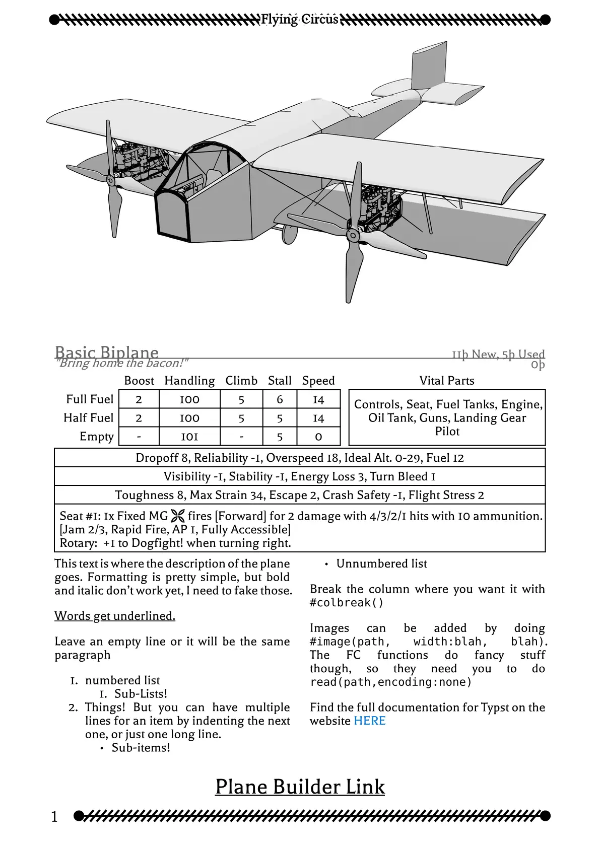 Template preview