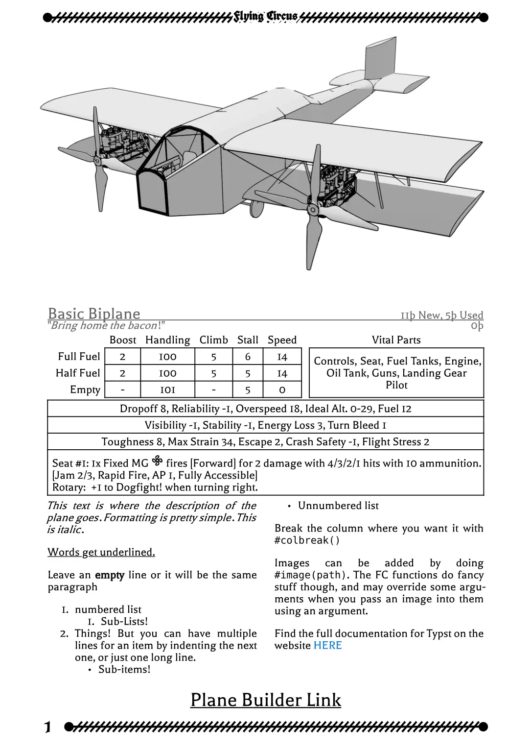 Template preview