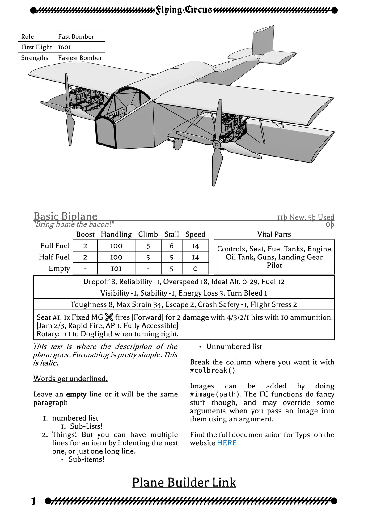 Template preview