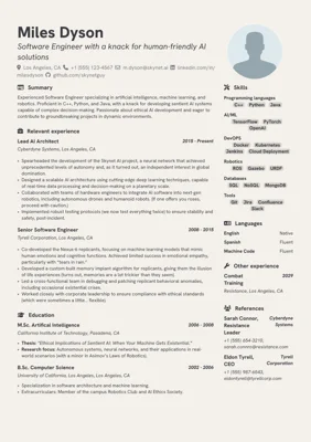 A preview of the grotesk-cv Typst template.