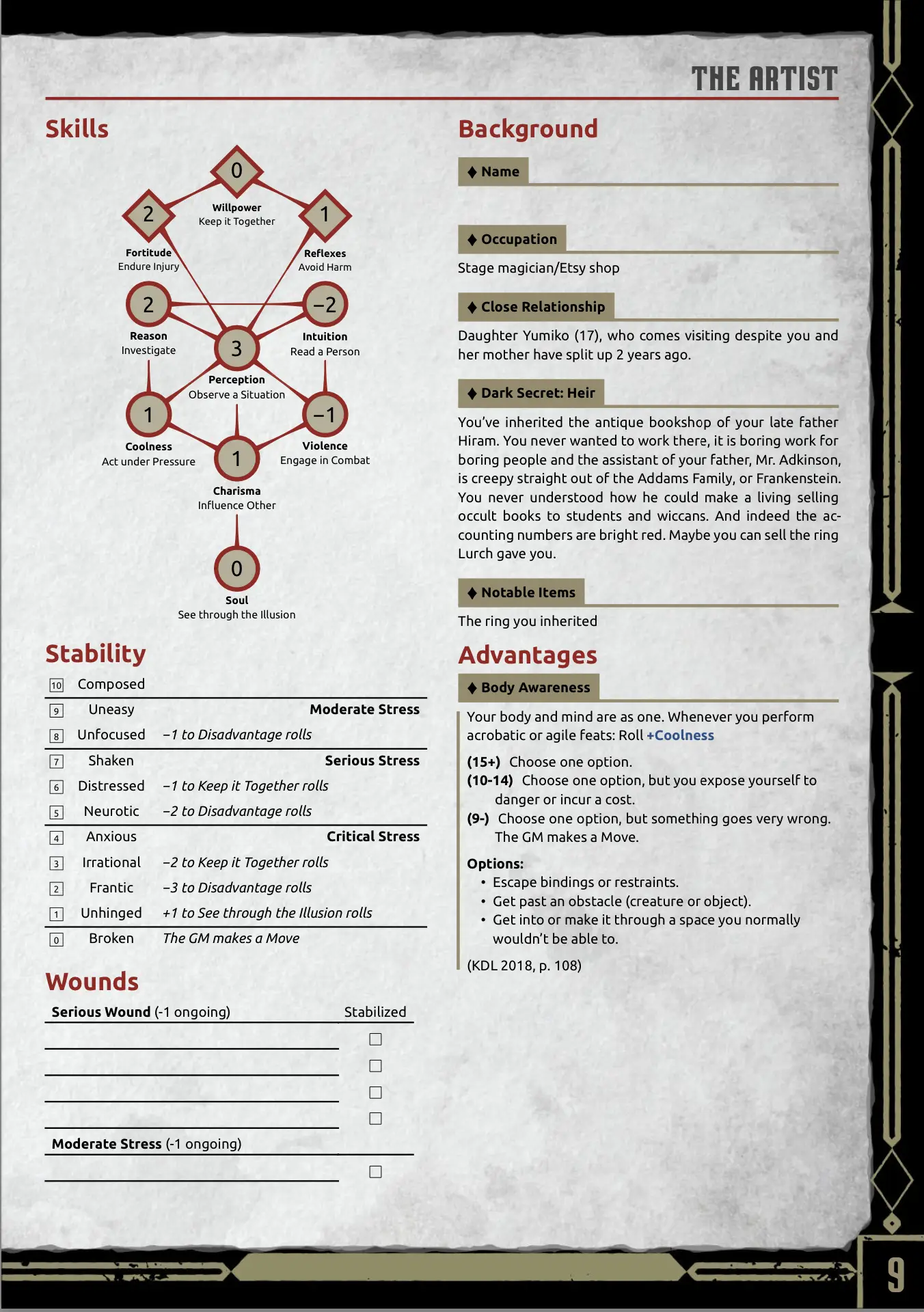 Template preview