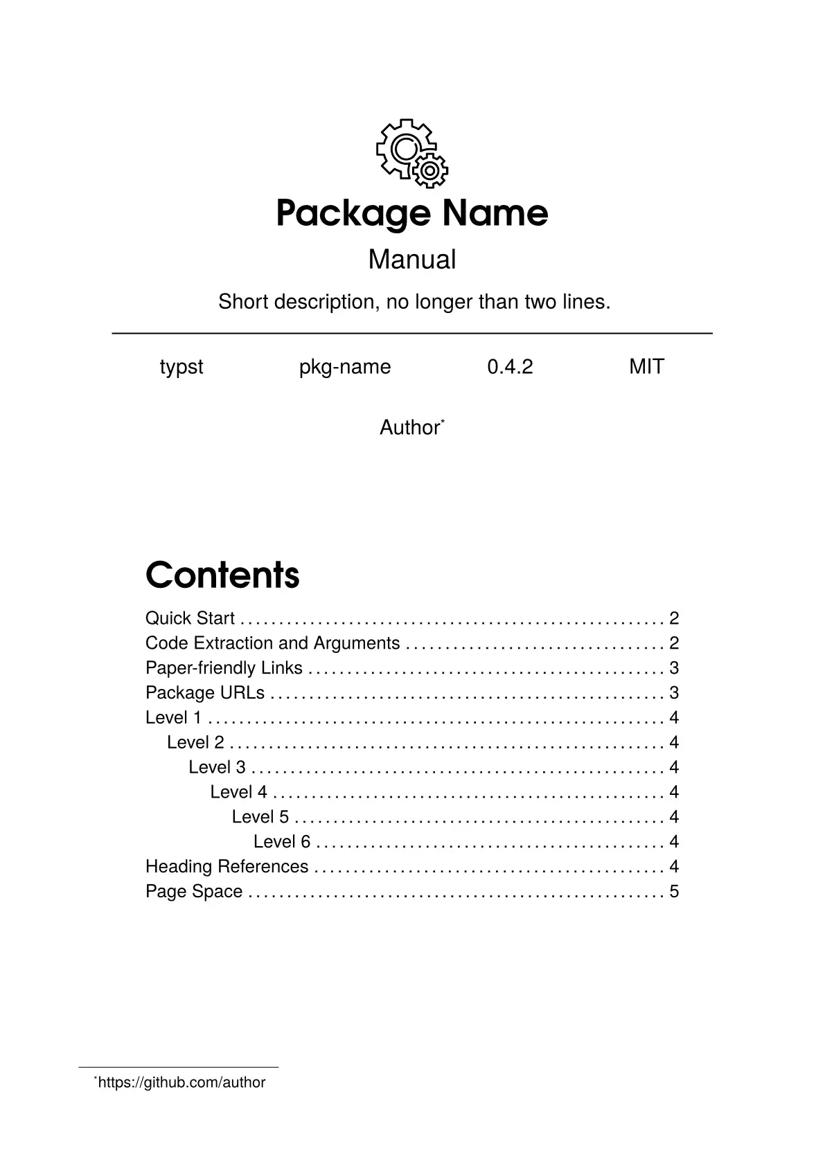Template preview