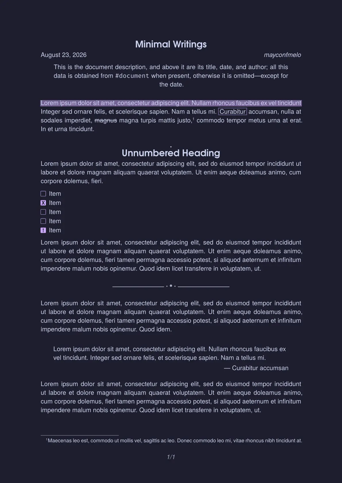 Template preview