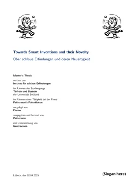 A preview of the minimal-thesis-luebeck Typst template.