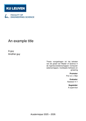 A preview of the modern-se-kul-thesis Typst template.