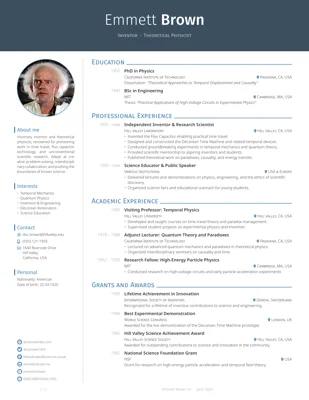 A preview of the neat-cv Typst template.