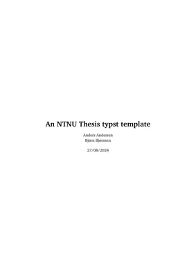 A preview of the nifty-ntnu-thesis Typst template.