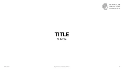 A preview of the not-tudabeamer-2023 Typst template.