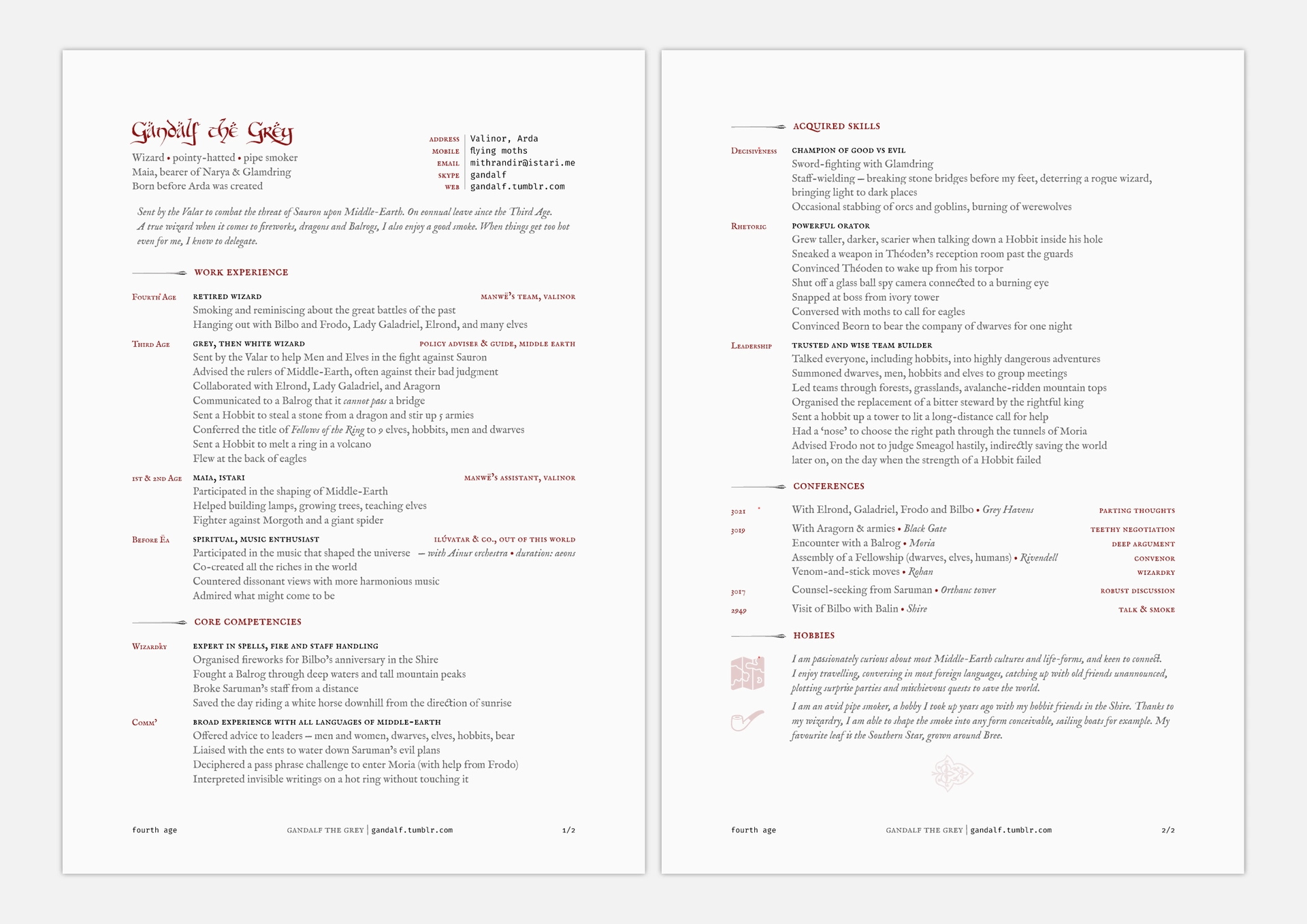 Template preview