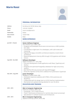 Template preview