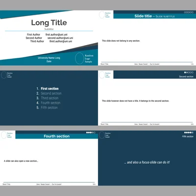 A preview of the sns-polylux-template Typst template.