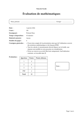 Template preview
