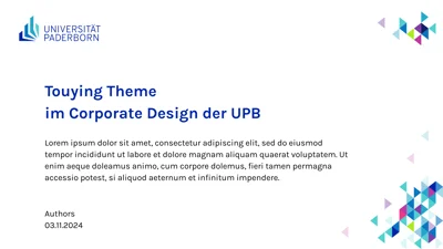 A preview of the upb-corporate-design-slides Typst template.