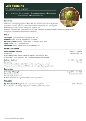 Template preview